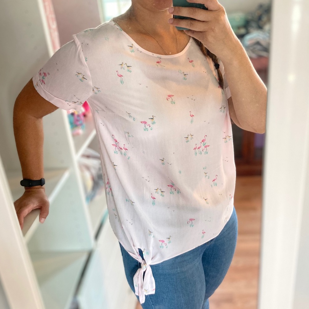 LC pink bird top